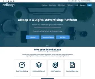 Adleep.com(Adleep is a Digital Advertising Platform that allows Advertisers (Brands & Agencies)) Screenshot