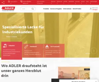 Adler-Lacke.ch(ADLER Lacke) Screenshot