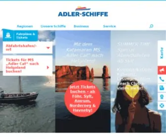Adler-Schiffe.de(Und Ostseeküste) Screenshot