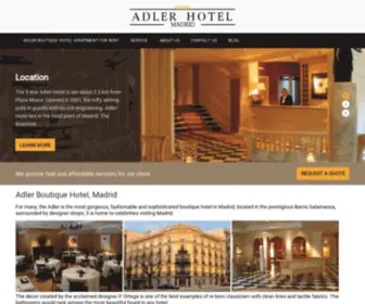 Adlermadrid.com(Hotel Adler Madrid) Screenshot