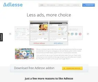 Adlesse.com(Less ads) Screenshot