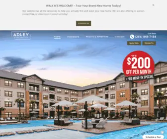 Adleyluxury.com(Adley at Gleannloch Apartments in Spring) Screenshot