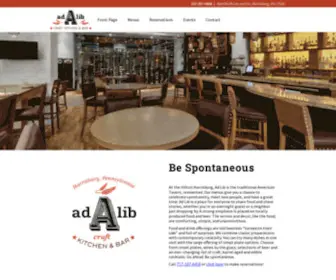 Adlibrestaurants.com(Ad Lib Craft Kitchen & Bar) Screenshot