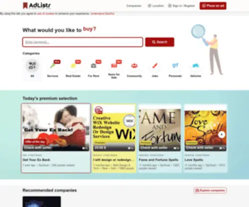 Adlistr.com(Adlistr) Screenshot