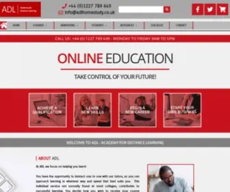 Adlonlinecourses.com(Academy for Distance Learning) Screenshot