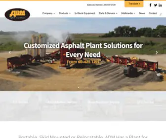 Admasphaltplants.com(ADM Asphalt Drum Mixers) Screenshot