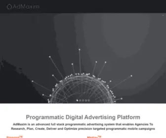 Admaxim.com(Integrated Digital Advertising Platform) Screenshot