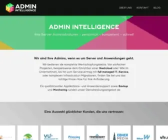 Admin-Intelligence.de(✓ Zuverlässig ✓ Schnell ✓ Kompetent für Linux) Screenshot