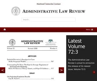 Administrativelawreview.org(American University Administrative Law Review) Screenshot