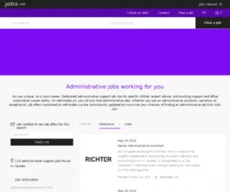 Adminjobs.ca(Emplois en soutien administratif au Canada) Screenshot