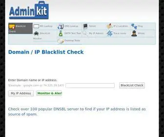 Adminkit.net(IP Blacklist Check and Monitor) Screenshot