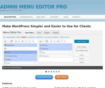 Adminmenueditor.com(Admin Menu Editor Pro) Screenshot