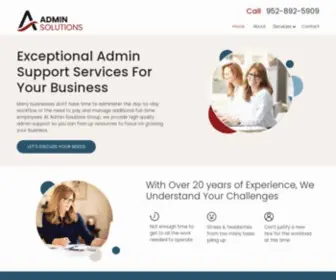 Adminsolutionsgroup.com(Business Administration Services) Screenshot