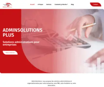 Adminsolutionsplus.ch(Bienvenue) Screenshot