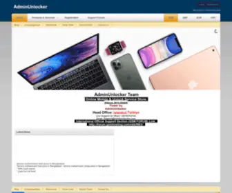 Adminunlocker.com(AdminUnlocker international Online Unlocker Server Wholesaler) Screenshot