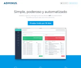 Adminus.mx(Tus Facturas a un click) Screenshot