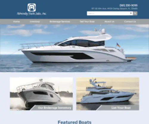 Admiraltyyacht.com(Home Admiralty Yacht Sales) Screenshot