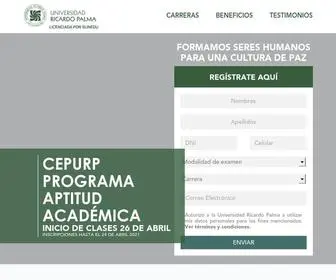 Admisionurp.com(Universidad Ricardo Palma) Screenshot