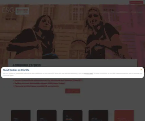 Admissibles-ESC-Clermont.fr(Le site Admissibles de l'ESC Clermont Business School) Screenshot