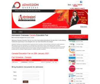 Admissionoverseasfair.com(Admission Overseas) Screenshot