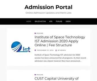 Admissionpk.com(Admission Portal) Screenshot