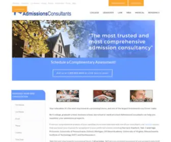 Admissionsconsultants.com(Admissions Consulting Services to Help Get Into Your Top) Screenshot