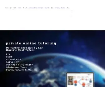 Admissionstutors.com(Online Tutoring from the World's Best Tutors) Screenshot