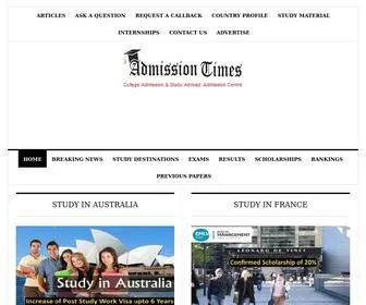 Admissiontimes.com(Study Abroad) Screenshot