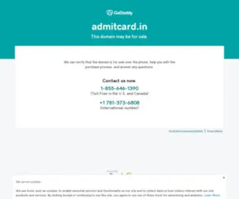 Admitcard.in(The Leading Admit Card Site on the Net) Screenshot