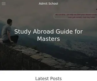 Admitschool.com(Study Abroad Guide for Masters) Screenshot