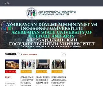 Admiu.edu.az(Azərbaycan Dövlət Mədəniyyət və İncəsənət Universitetinin (ADMIU)) Screenshot