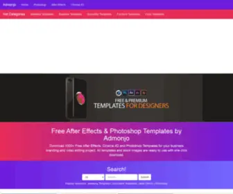 Admonjo.com(Free Photohsop and After Effects Template Downloads) Screenshot