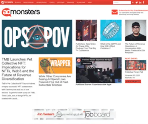 Admonsters.org(Ad operations news) Screenshot