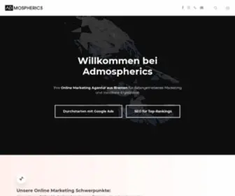 Admospherics.de(Ihre Online Marketing Agentur aus Bremen für datengetriebenes Marketing & messbare Ergebnisse) Screenshot