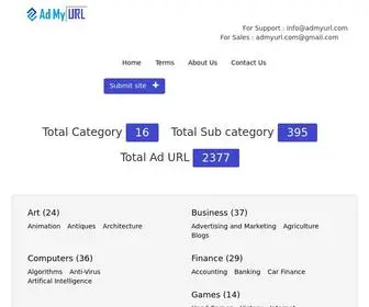 Admyurl.com(Ad my url The Web) Screenshot