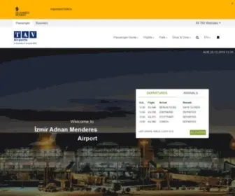Adnanmenderesairport.com(Zmir Adnan Menderes Airport) Screenshot