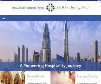 ADNH.com(Abu Dhabi National Hotels) Screenshot