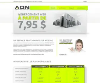 Adnhosting.ca(Un hébergement de site Internet professionnel abordable) Screenshot