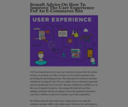 Adnigma.com(Semalt Advice On How To Improve The User Experience For An E) Screenshot