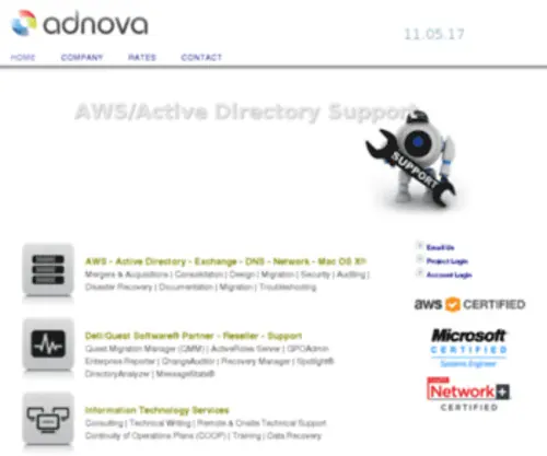 Adnova.com(Active Directory) Screenshot