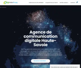 Adnprog.fr(Agence de communication web & digitale Haute Savoie & SEO) Screenshot