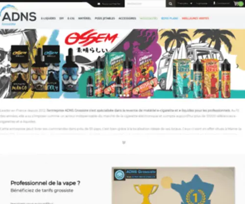 ADNS-Grossiste.fr(Grossiste cigarette électronique) Screenshot