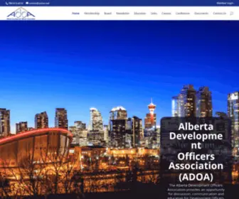 Adoa.net(Alberta Development Officer's Association) Screenshot