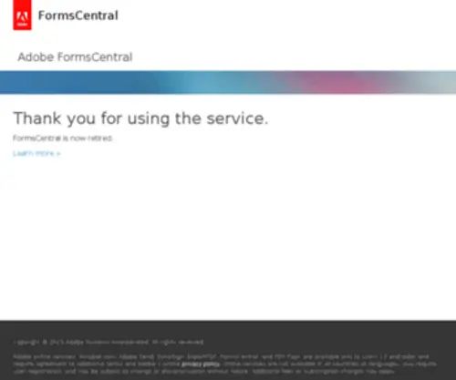 Adobeformscentral.com(Web Forms) Screenshot
