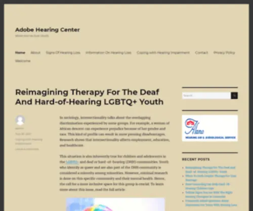 Adobehearingcenter.com(Adobe Hearing Center) Screenshot