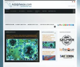 Adolphesax.com(La web del saxofón) Screenshot