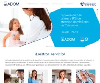 Adom.com.co(Atención Médica Domiciliaria) Screenshot