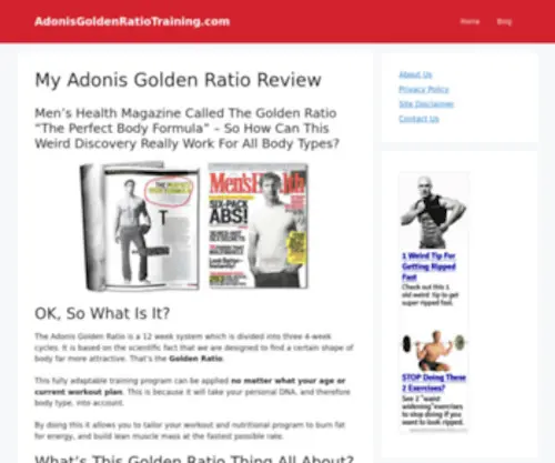 Adonisgoldenratiotraining.com(Adonis Golden Ratio Training) Screenshot