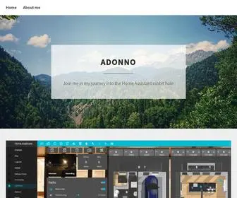 Adonno.com(Join me in my journey into the Home Assistant rabbit hole) Screenshot