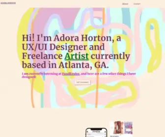 Adorahorton.com(ADORA HORTON) Screenshot